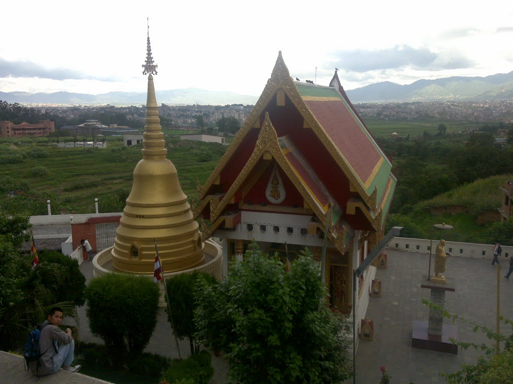 Thai memorial temple at Kirtipur by tomasthorpe