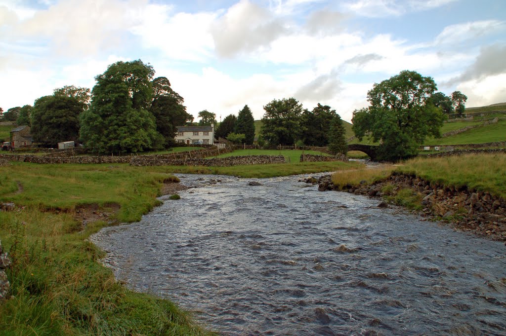 Beckermonds at the confluence of The River Wharfe and Green Field Beck by Denis Bullock