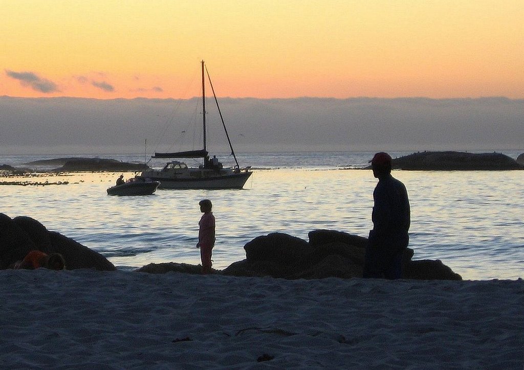 Yachts at Clifton 3 1/2 beach by Daniel Carter