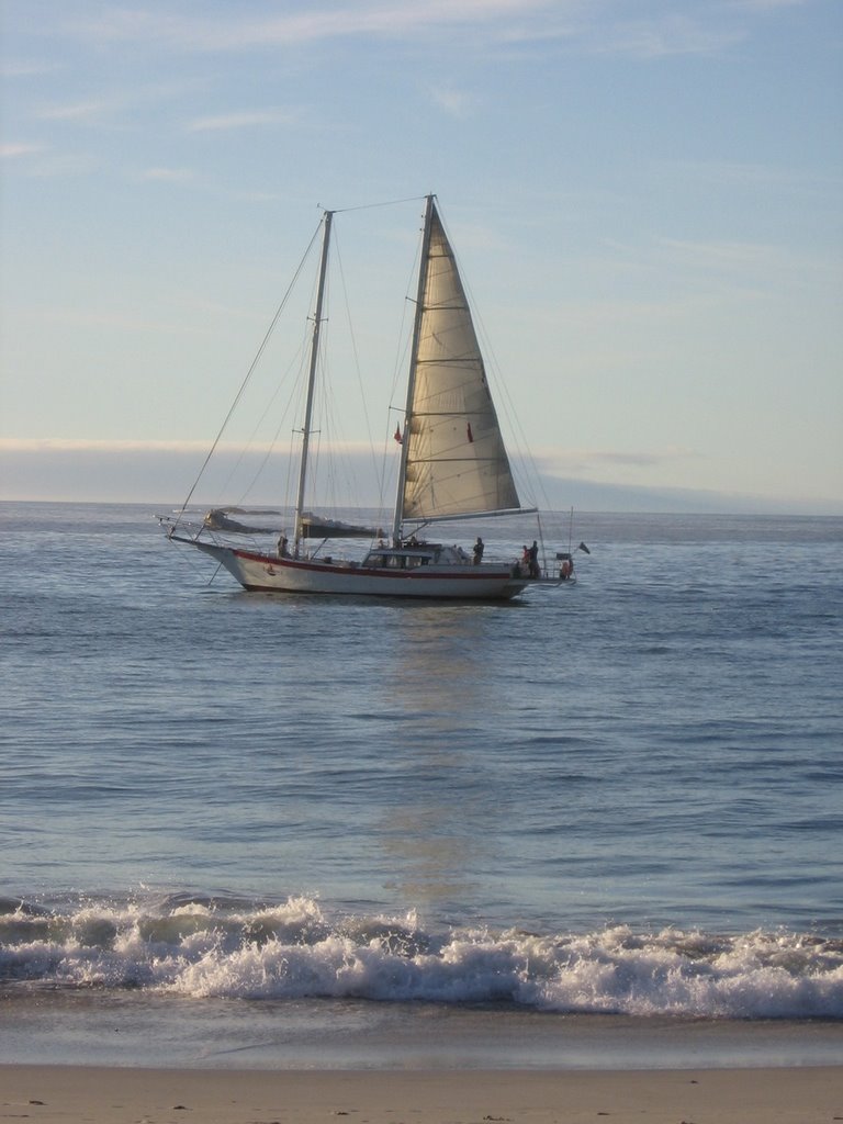 Yacht at Clifton 4th beach by Daniel Carter