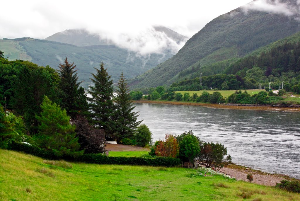 Loch Leven towards Glen Coe, from Ballachulish Bridge, A82. by brian01