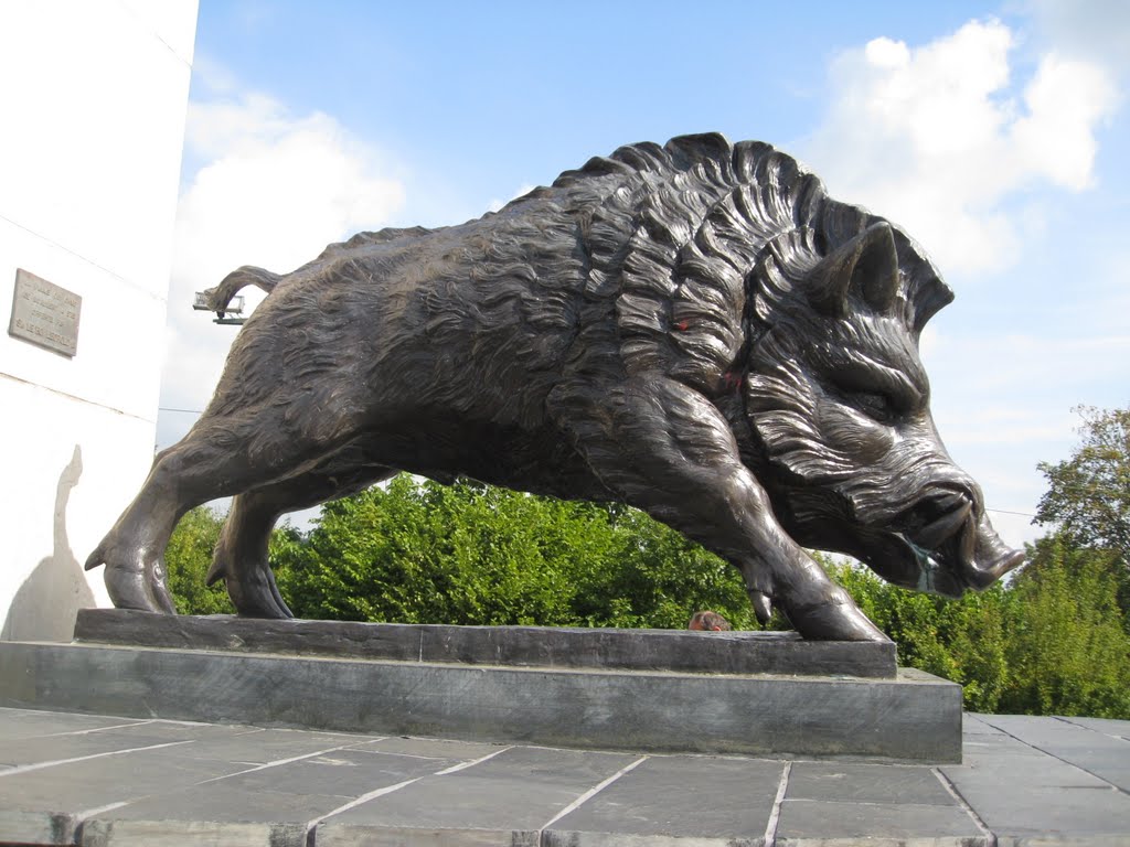 Le Sanglier (monument: les chasseurs Ardennais) by willy&chris