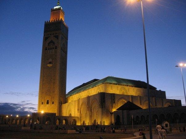 Hasan II Mosque in Casablanca by night by Alexander Kholodnov