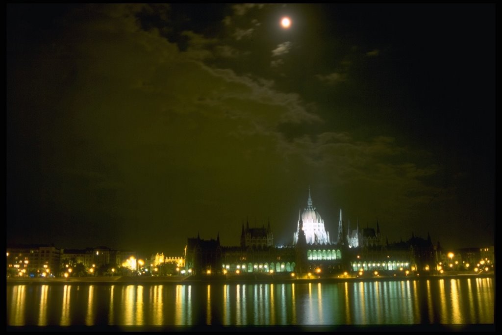 Houses of Parliament across Danube R., Budapest by Michael J. Abrahams