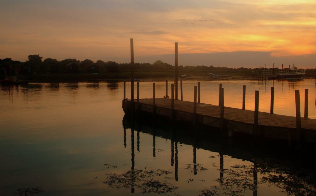 Southwold harbour sunset by Mike. Baker