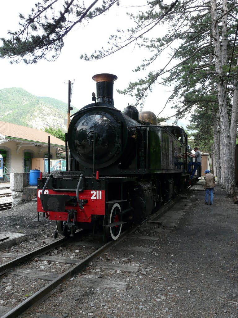 Locomotive E 211 en gare de Puget-Théniers by Jean-Claude RESSE