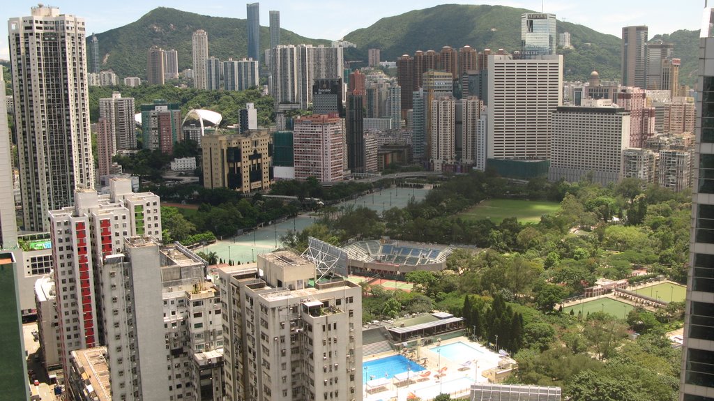 View of Victoria Park from 148 Electric Road by achaw