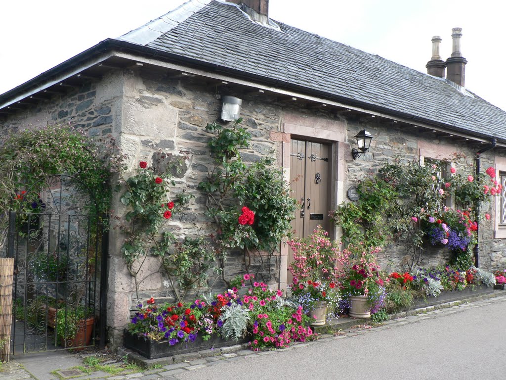 Cottages at Luss ; Scotland by Tillyfarlar