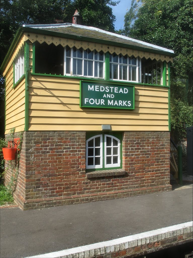 Vintage signal box at Four Marks, Hampshire by kingsgraphic