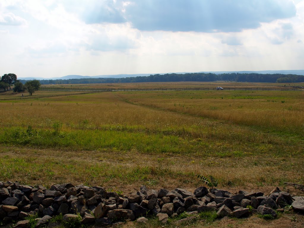 Gettysburg - Pickett's Charge crossed these open fields. Viewed from Cemetery Ridge. by Jeff Pranger