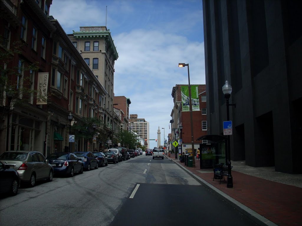 Charles Street, Washington Monument by jspath55