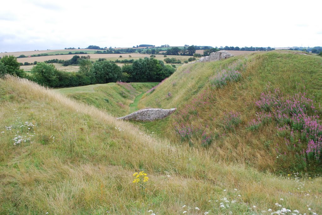 Castle Acre Castle Moat by Derek Lamden