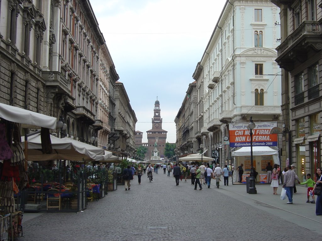 The Milano Castle from far view by fitas