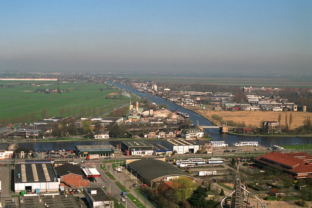 View from telecom tower (facing North), Alphen a/d Rijn by William Dekker