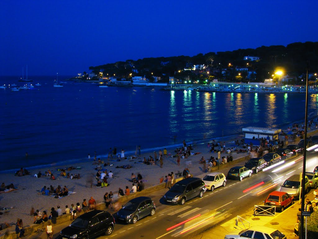 22 heures, plage de la SALIS à ANTIBES juillet 2010 by Cyclo