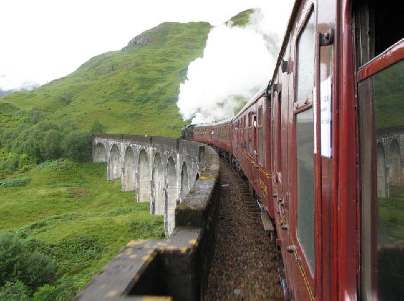 The Jacobite 62005 on Glenfinnan Viaduct heading for Mallaig by mogens13