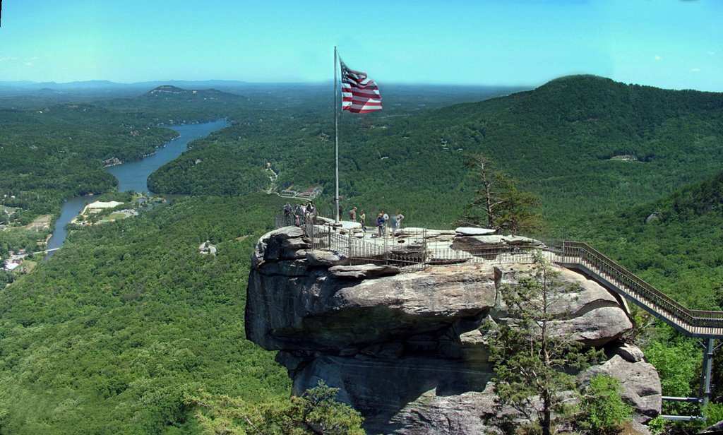 Chimney Rock, North Carolina by Raymond J Brotherton