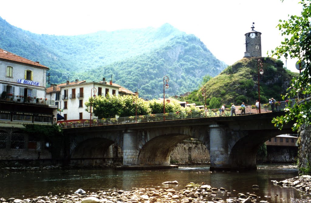 Tarascon sur l'Ariége avec la Tour de l'Horloge, Pyrenees, Fr. by FAVassellucci