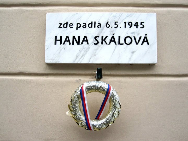 Cryptic plaque for a woman who died in World War II by rayinprague