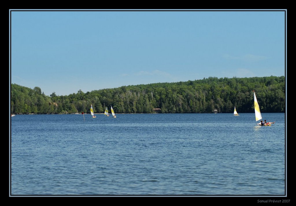 Voiliers navigants sur le lac. Jamboree Envolée 2007. by samprevost