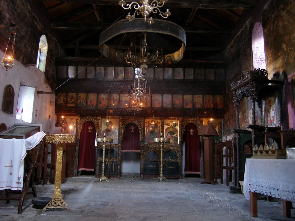 Ναός του church of Nativity of Christ inside, Kastro, Skiathos by Constas