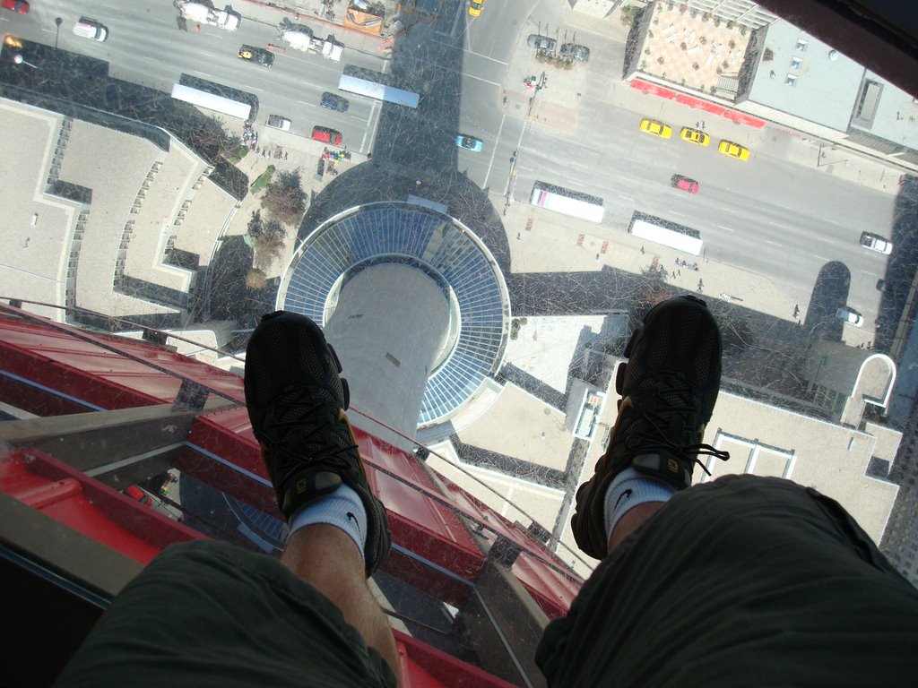 Glass Observation Floor in the Calgary Tower by Paul R