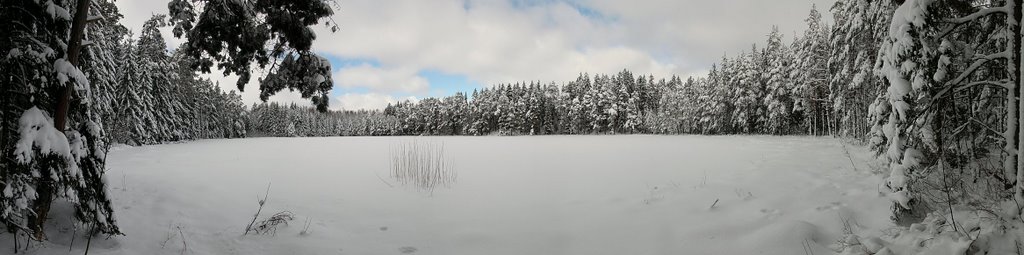 Suchar II Lake in winter; Wigry National Park; 2006-02-26 by Maciej Romanski