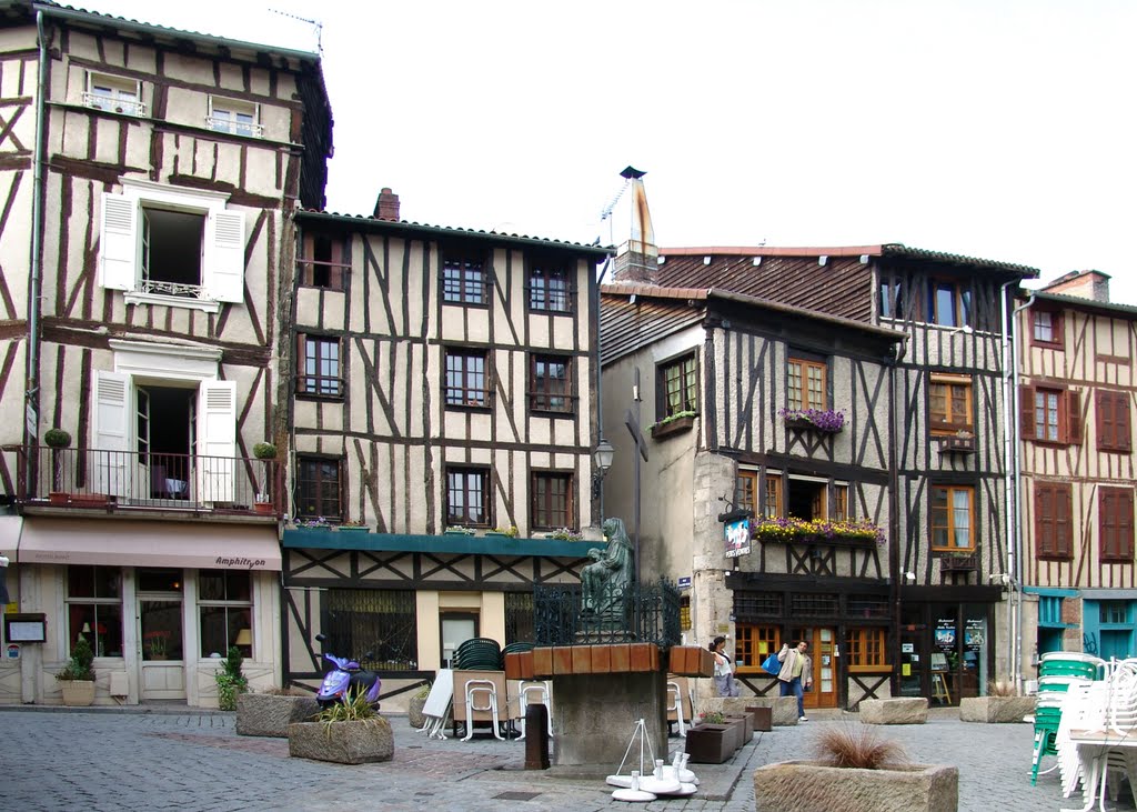 Rue de la Boucherie, centre Limoges, France by NellvdBoschLevendig