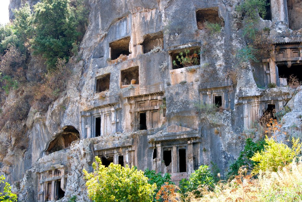 Fethiye, Muğla, Tombs of Telmessos by Jan Lalkens