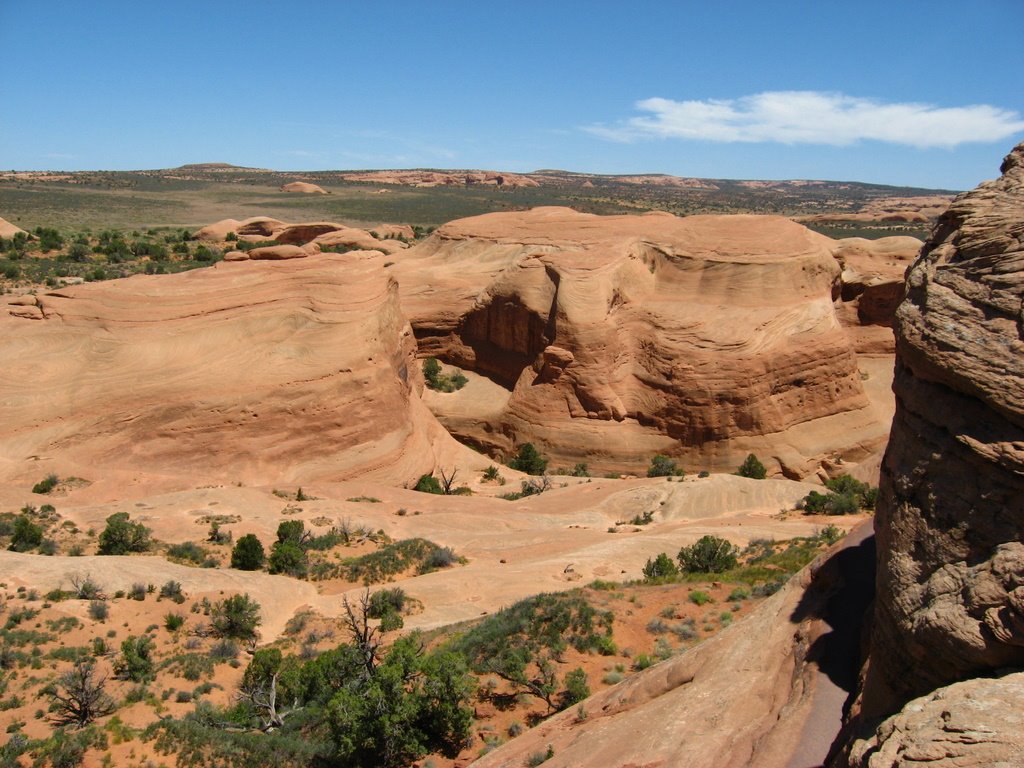 Sandstone basin near Delicate Arch by David Bakken