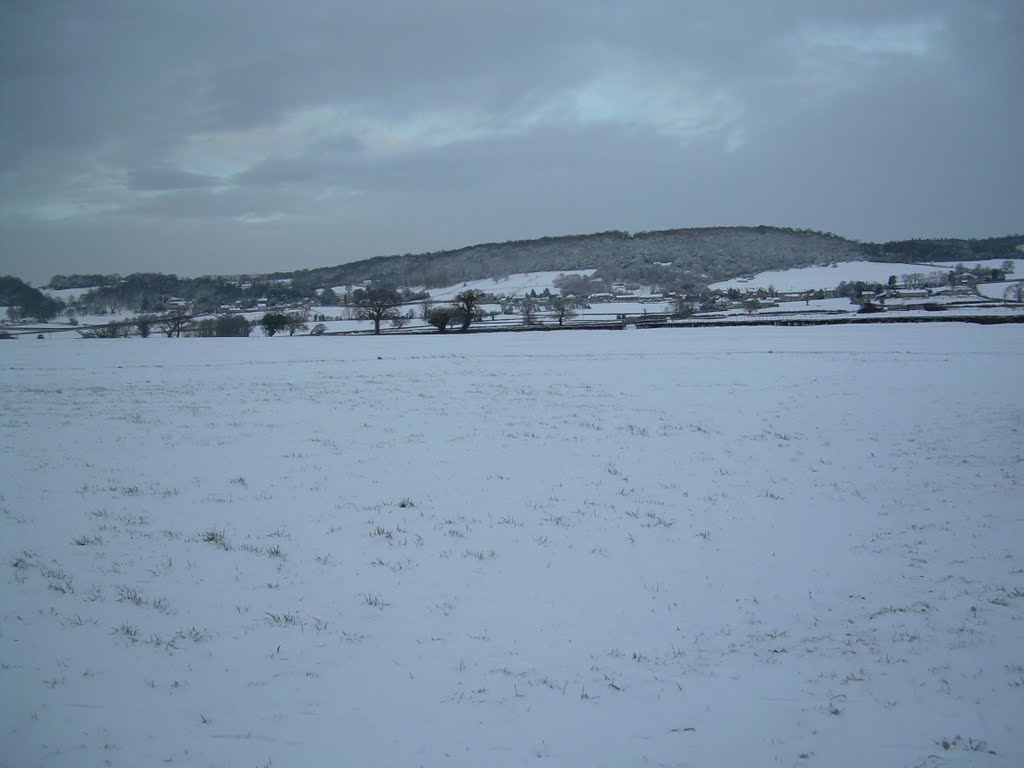 Looking towards Wraxall in the Snow by Alex Thorn