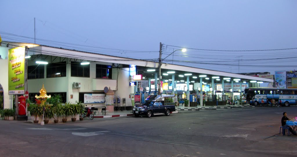 Buriram, Thailand. Buriram busstation. by Eivind Friedricksen