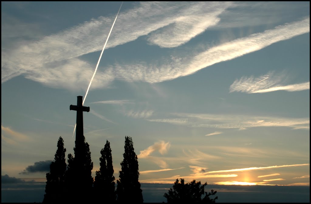 Cross of Sacrifice at Tyne Cot Cemetery by Kurt Vandewalle