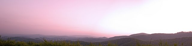 Blue ridge parkway sunset over smoky mountains by alex grichenko (digi…