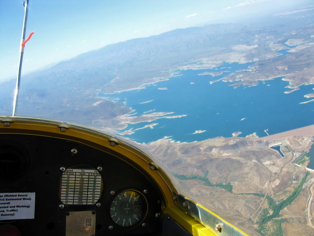 Riding thermals by lake Pleasant by A P