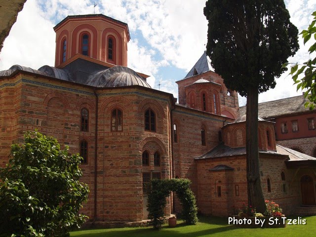 Greece,Agion Oros,Monastery Philotheou-Άγιον Όρος,Μονή Φιλοθέου by lexovitis