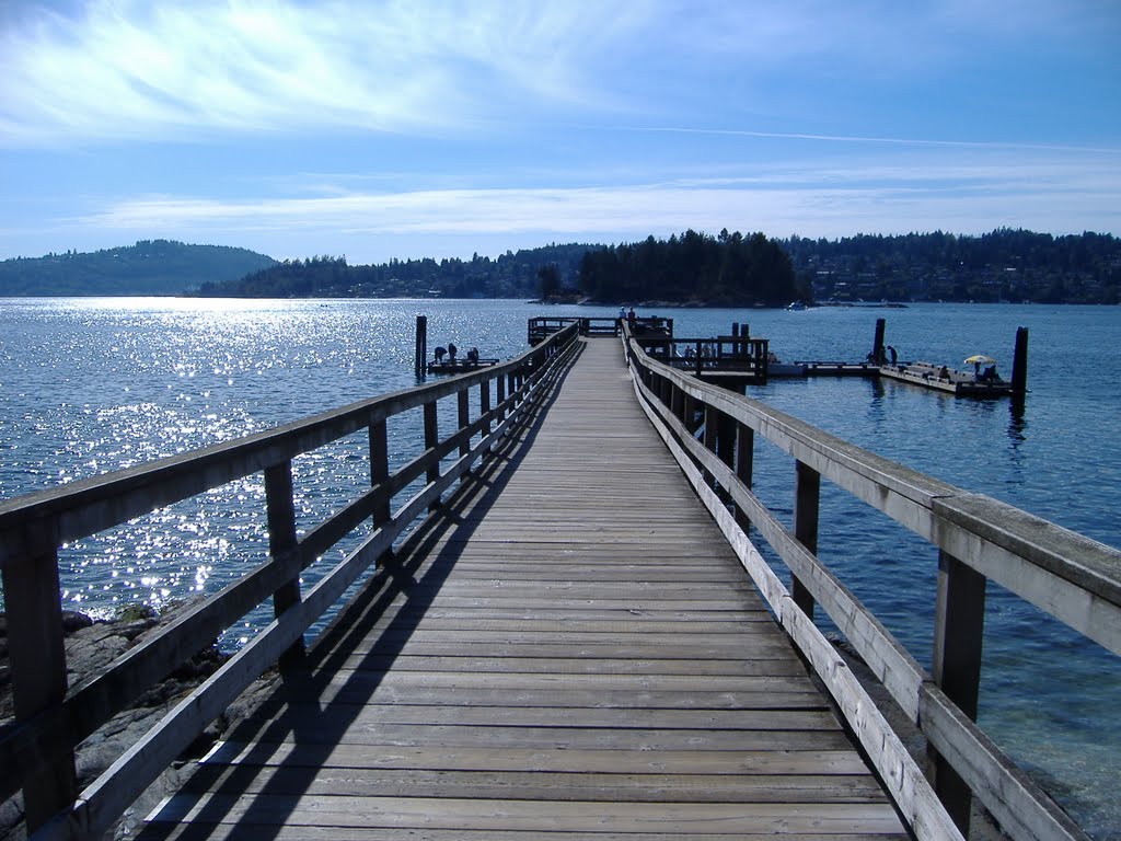 Walking on the Bridge (Belcarra Village, BC) by Reina Takamatsu