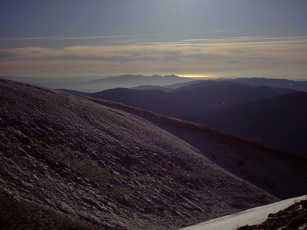 Tramonto sul mar Tirreno visto dal passo dei 3 Termini by Marco Bernardini