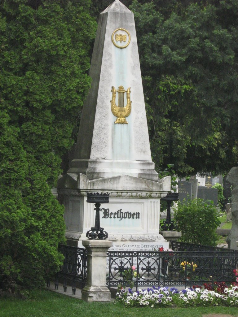 Beethoven's grave, Wien, Zentralfriedhof by Jan Fiser