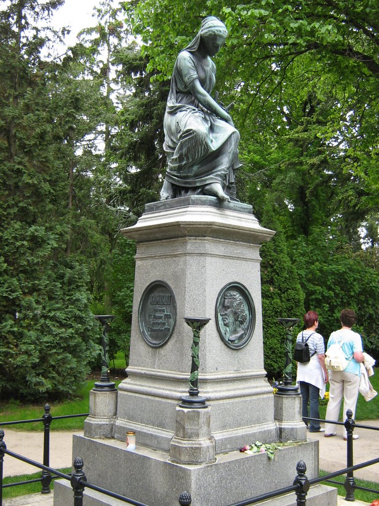 Wolfgang Amadeus Mozart's grave, Wien, Zentralfriedhof by Jan Fiser