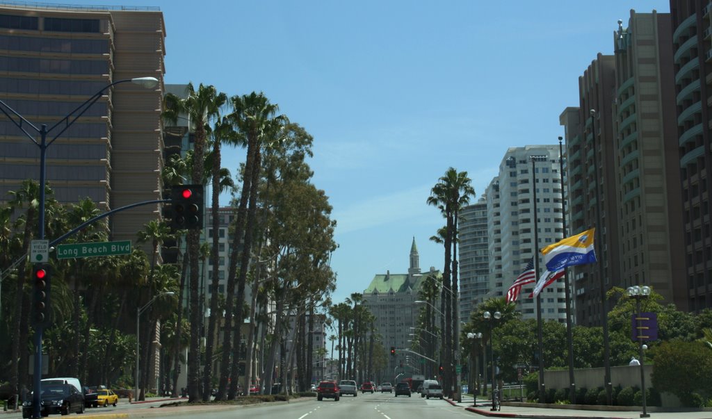 Long Beach - Intersection at Long Beach Blvd. by Dean Zanello