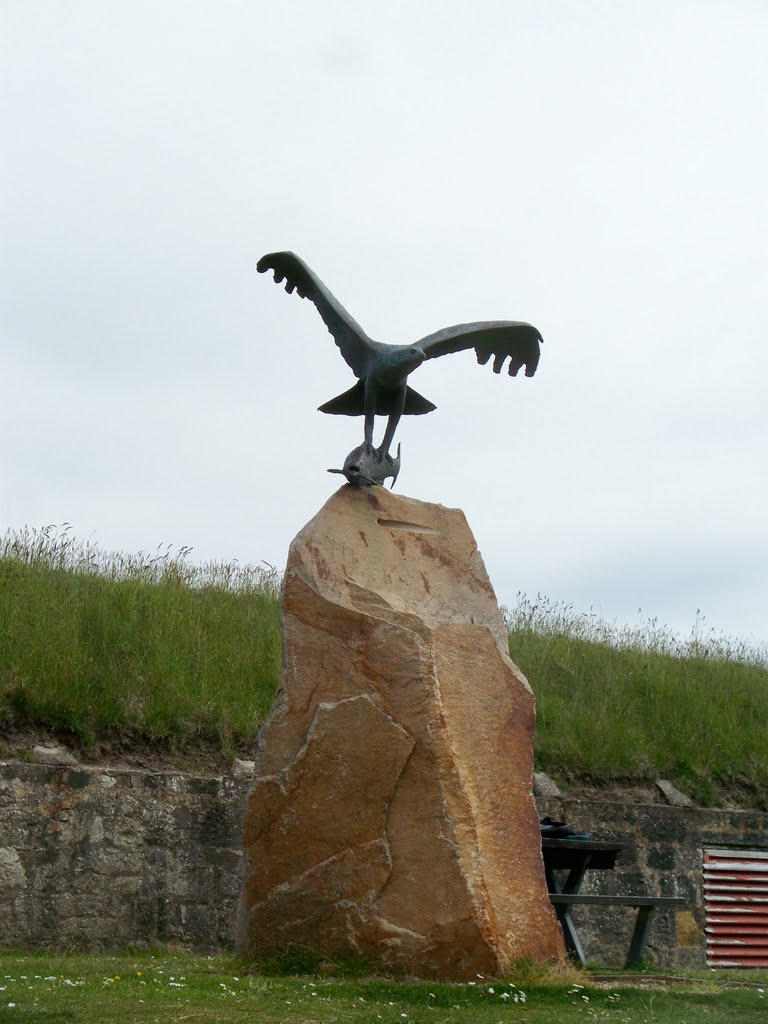 Spey Bay - Osprey Sculpture by Roy Bell