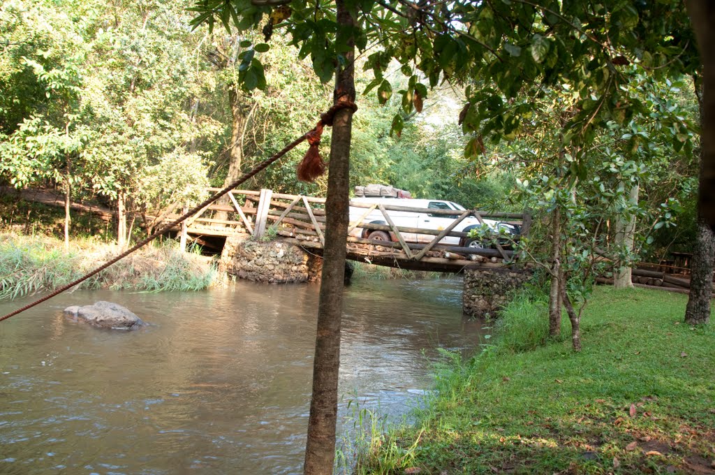 4X4 riverside drive lodge narrow wooden bridge by paulraus