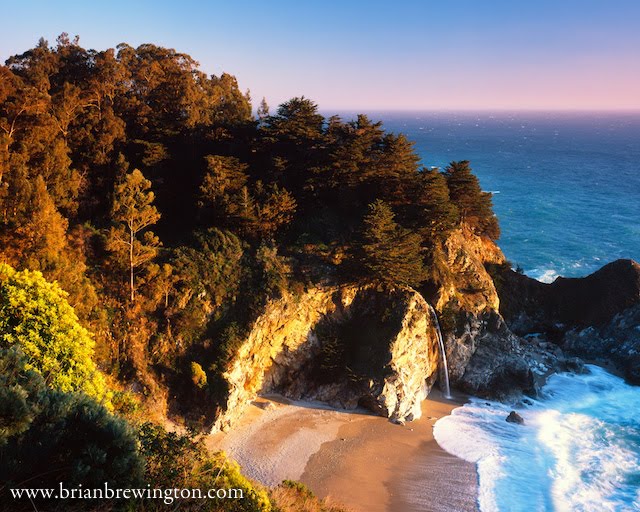 McWay Falls at Sunset by Brian Brewington