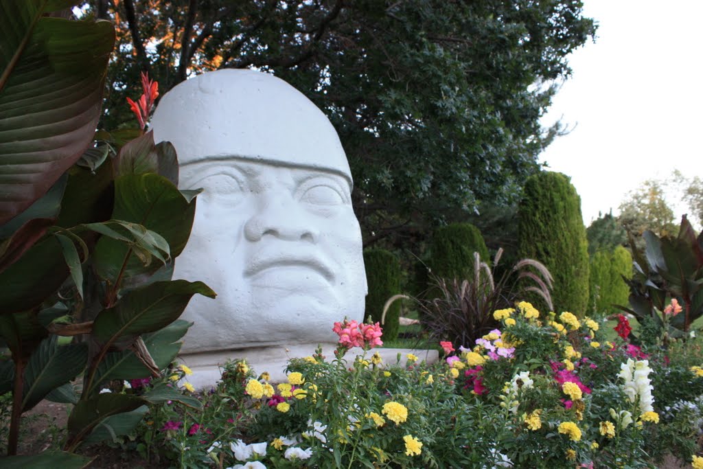 Olmec Stone Head by Dean D