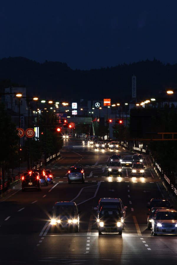 National Route 6. of Iwaki city heart section by urapyon