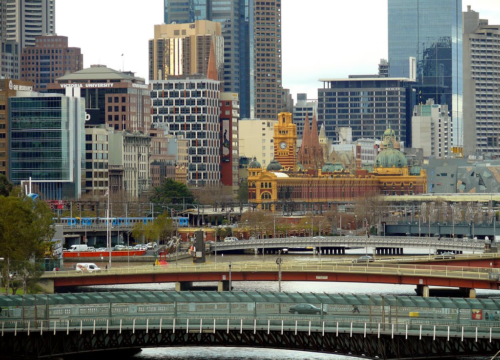 Melbourne's bridges, a view from Convention Centre by Ilya Borovok