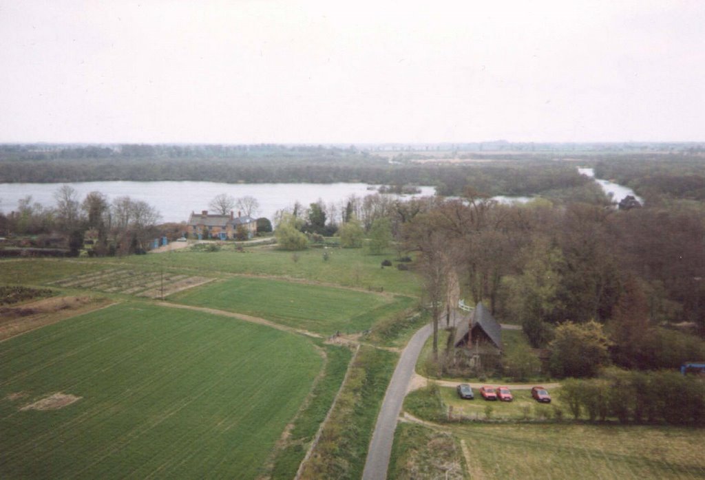 Ranworth Broad, from church tower, Ranworth. Oct 1989. by Anthony Williment