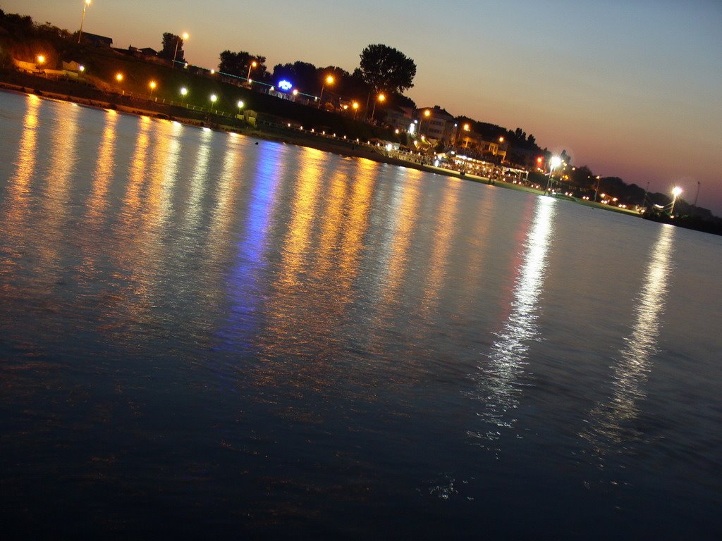 Eforie Sud - Black Sea - The Beach - evening lights in the water by jeffwarder