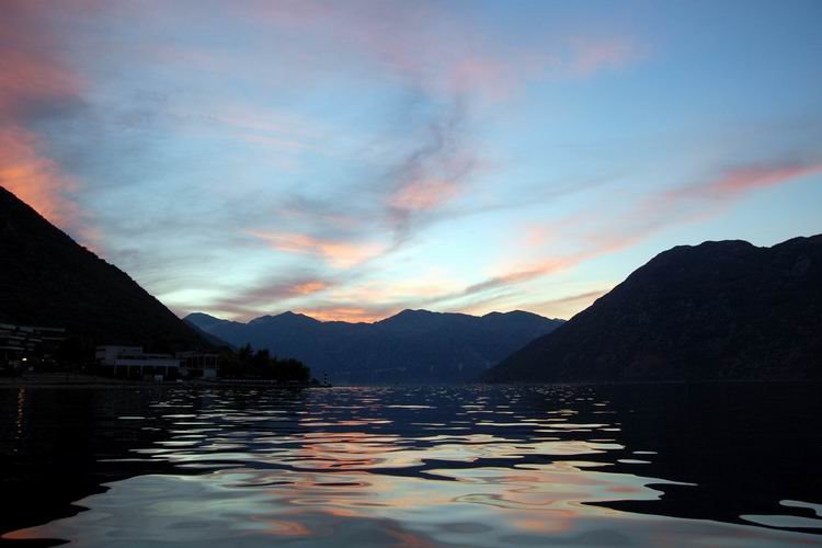 Sunset in gulf of Kotor by zoran1952